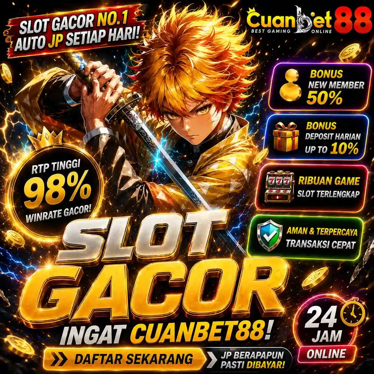 CUANBET88: Slot88 Resmi Andalan Link Slot Gacor Hari Ini Situs Gampang Menang